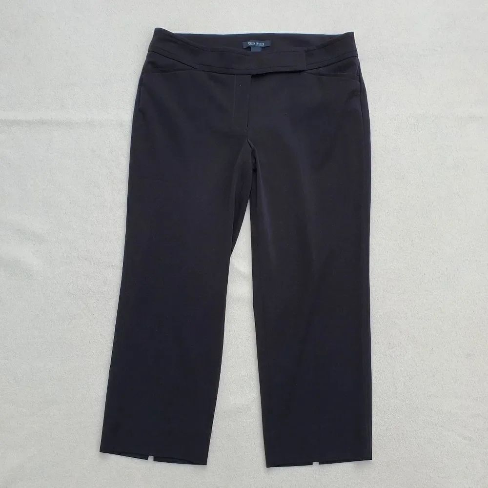White House Black Market Crop Leg Dress Pants Size 8 in Black